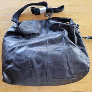 Laura Di Maggio Black Leather Satchel Bag